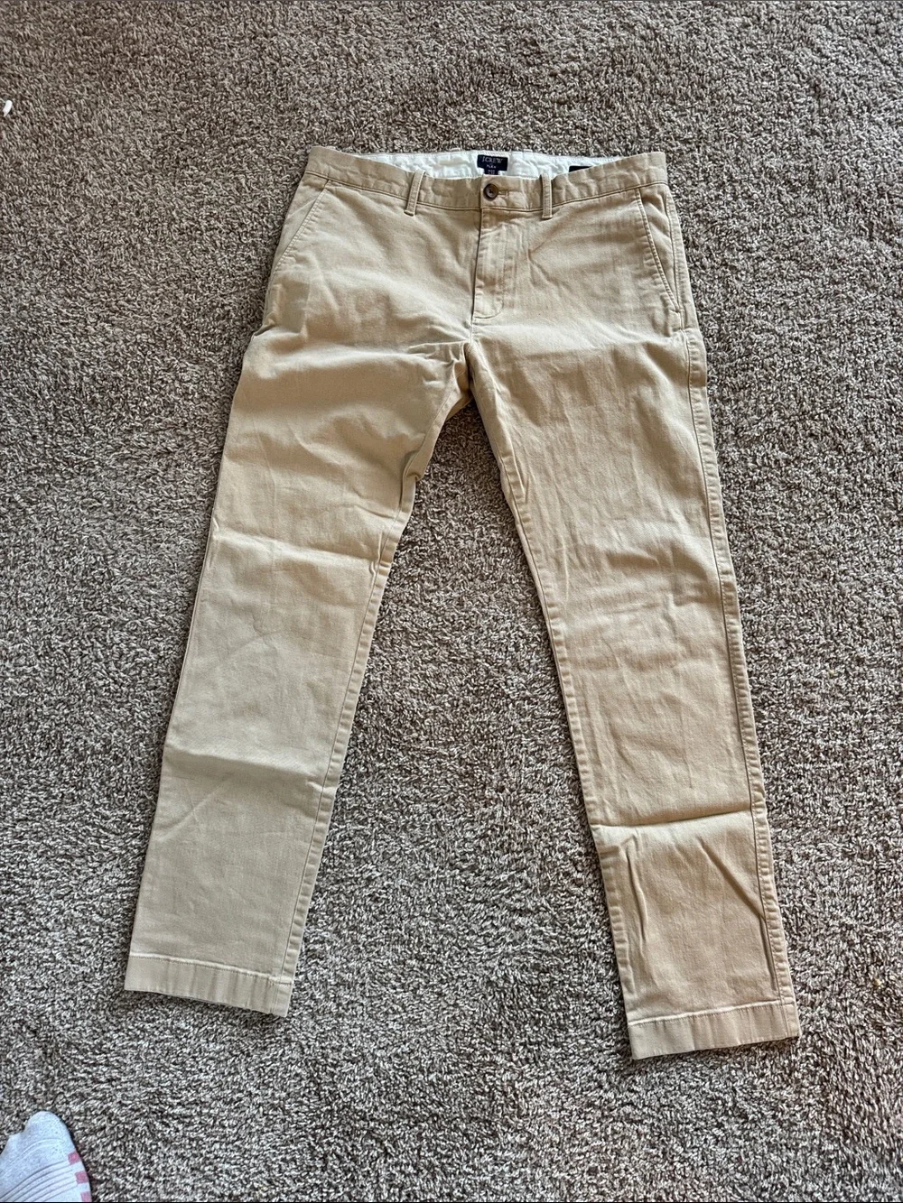 J Crew Men's Tan Chino Pants Slim Fit